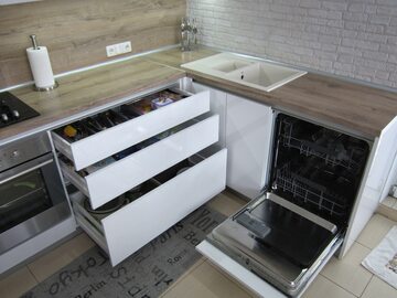 Угловая кухня из пластика Тильда дизайн и фото 10